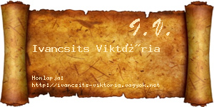 Ivancsits Viktória névjegykártya